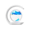 3D Quicksand Table Lamp USB Wireless Charging Desk Night Light