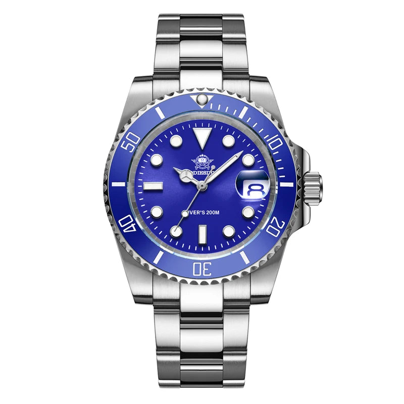 Men's Stainless Steel Business Leisure Quartz Diver Watch