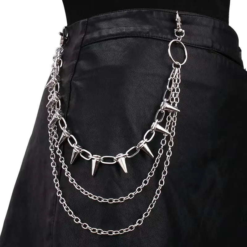 Unisex Zinc Alloy Punk Multilayer Pants Chain