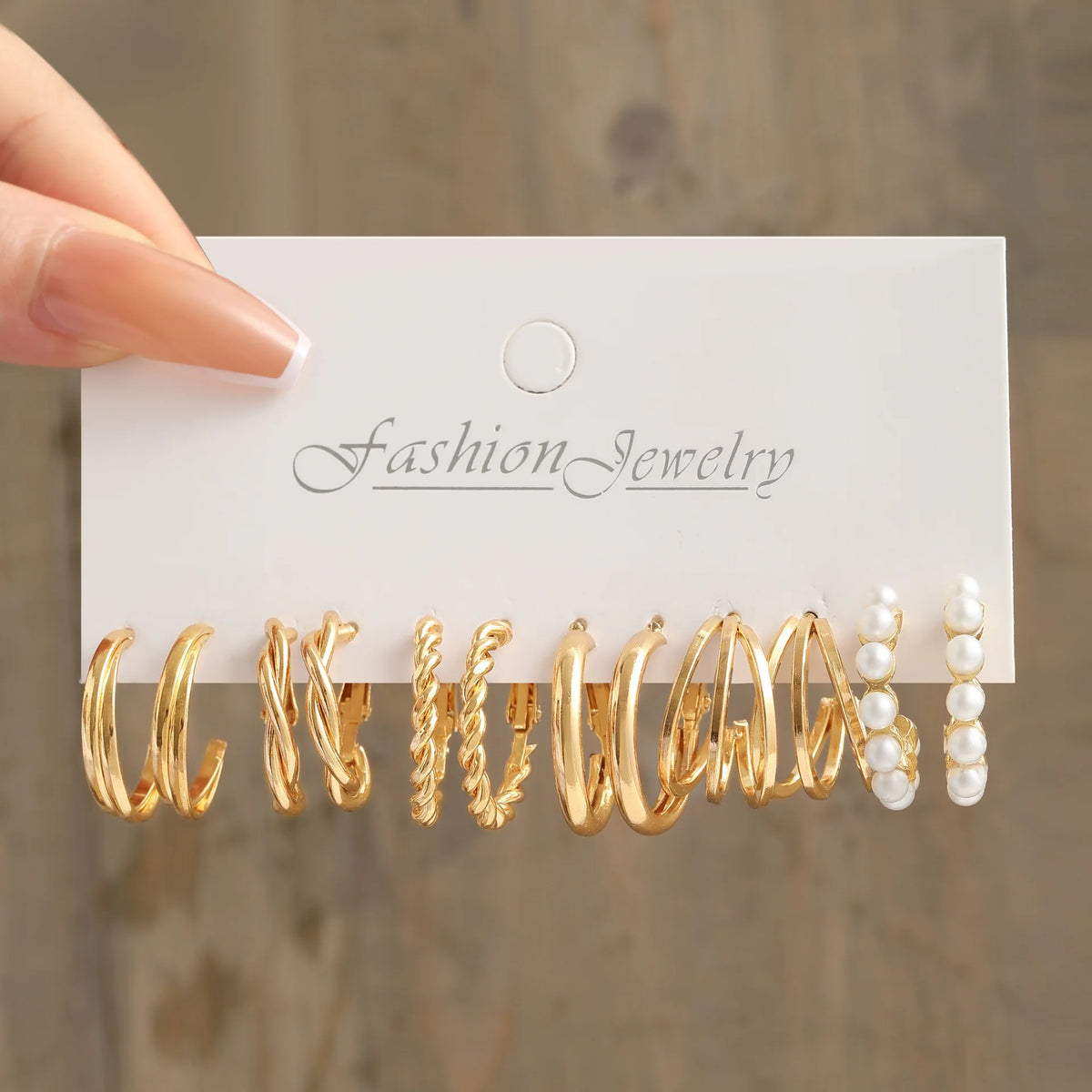 Women's Zinc Alloy Geometric Hoop Earring Set