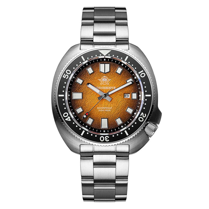Men's Stainless Steel Luminous Quartz Diver Watch