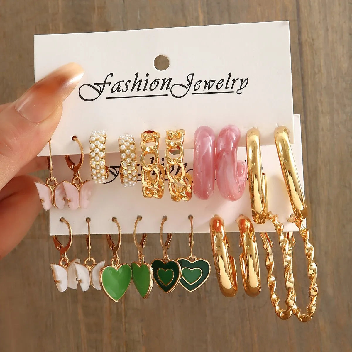Women's Zinc Alloy Geometric Hoop Earring Set