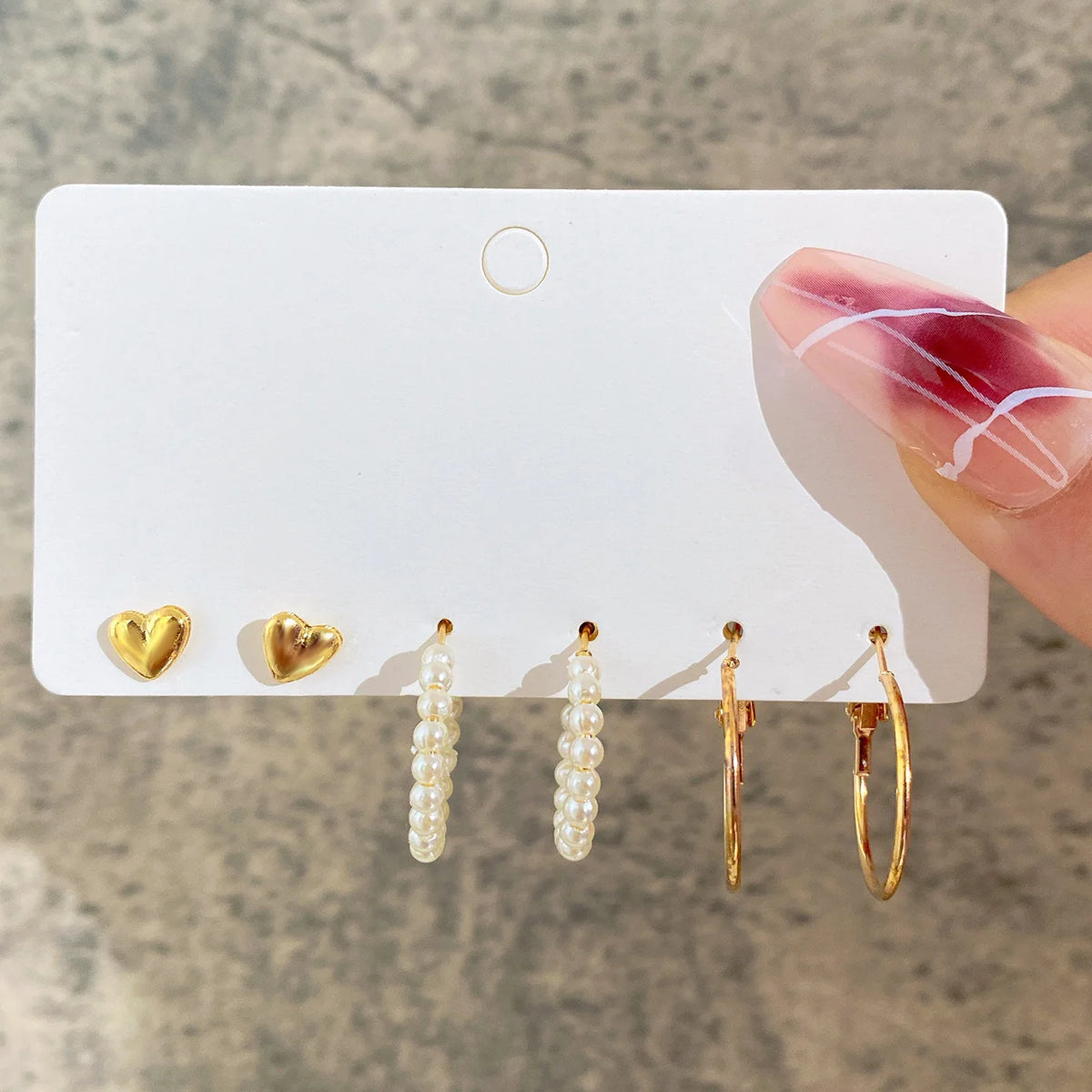 Women's Zinc Alloy Geometric Hoop Earring Set