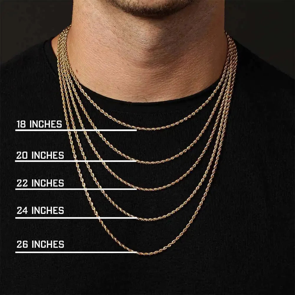 Unisex Stainless Steel Twisted Rope Chain Necklace