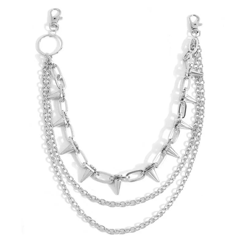 Unisex Zinc Alloy Punk Multilayer Pants Chain