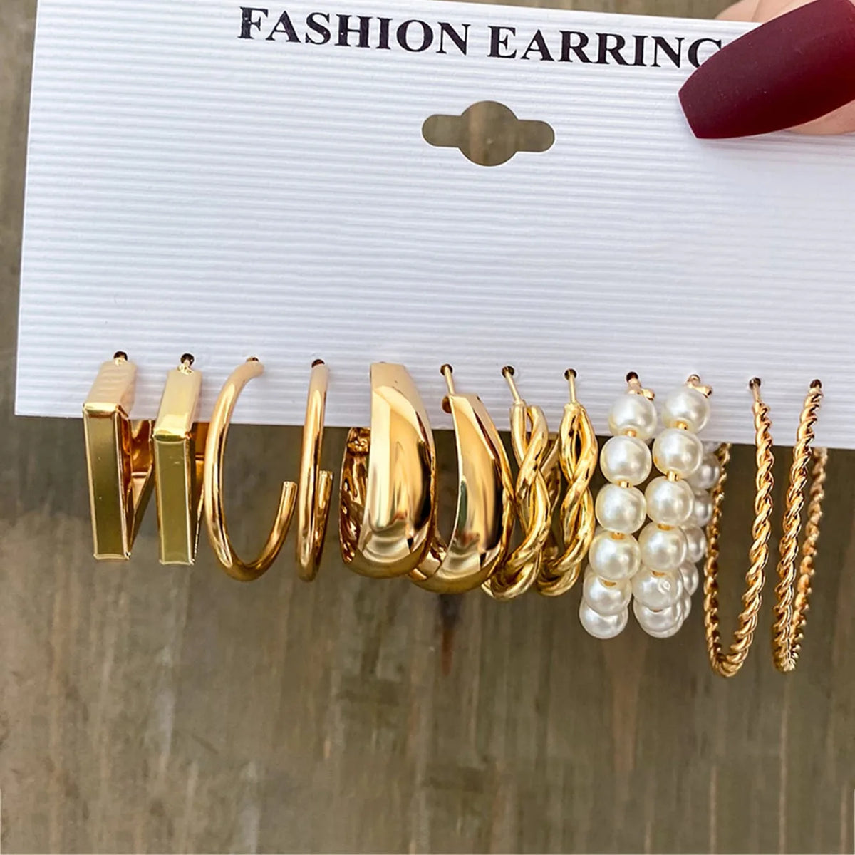 Women's Zinc Alloy Geometric Hoop Earring Set