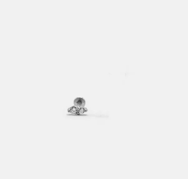 Women's 925 Sterling Silver Zircon Cartilage Stud Earring