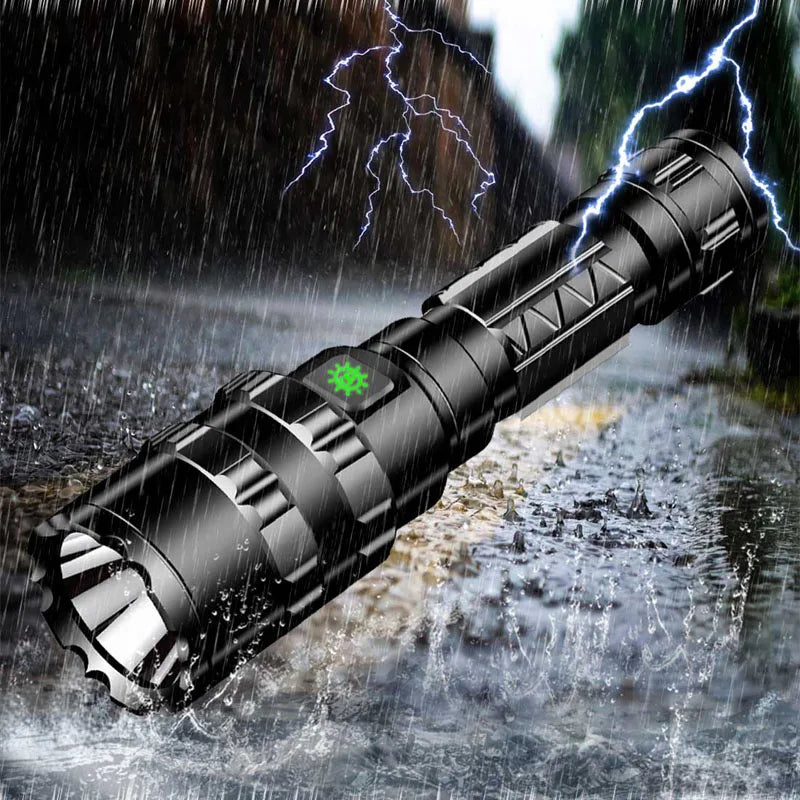 LED Tactical Hunting Flashlight USB Rechargeable Scout Torch