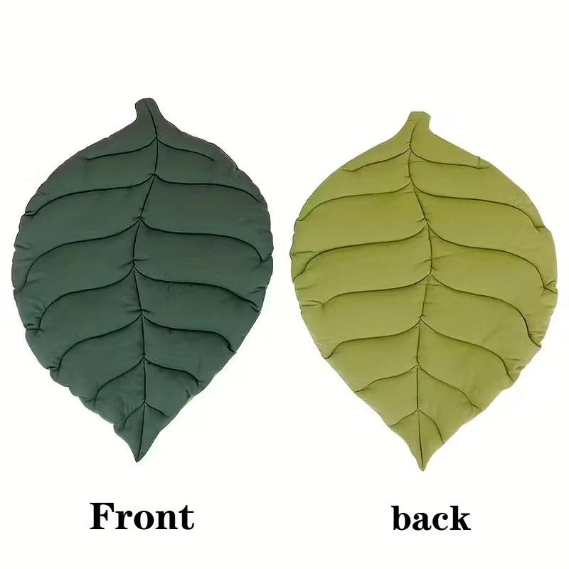 Leaf Shape Reversible Pet Cushion Bed Mat