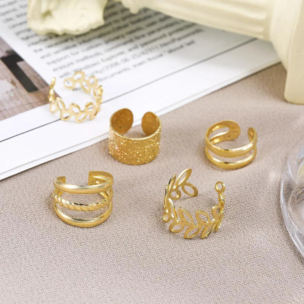 Unisex Zinc Alloy Geometric Ear Cuff Set