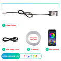 LED Car Interior Ambient Strip Lights RGB Fiber Optic Kit
