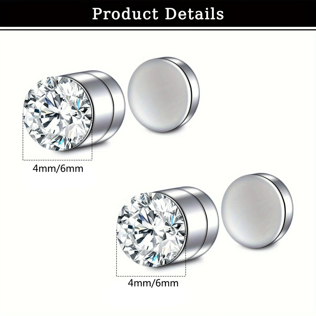 Women's Stainless Steel Magnetic Faux Nose Stud Set
