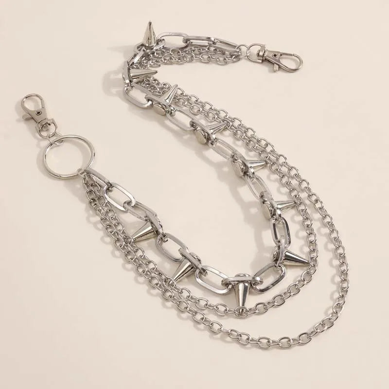 Unisex Zinc Alloy Punk Multilayer Pants Chain