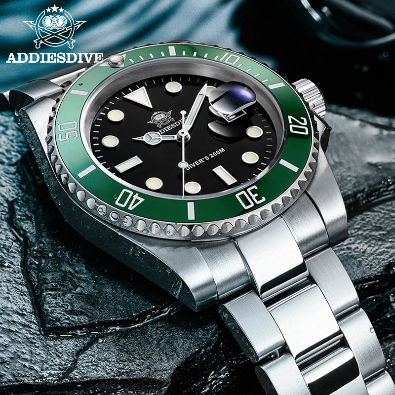 Men's Stainless Steel Business Leisure Quartz Diver Watch