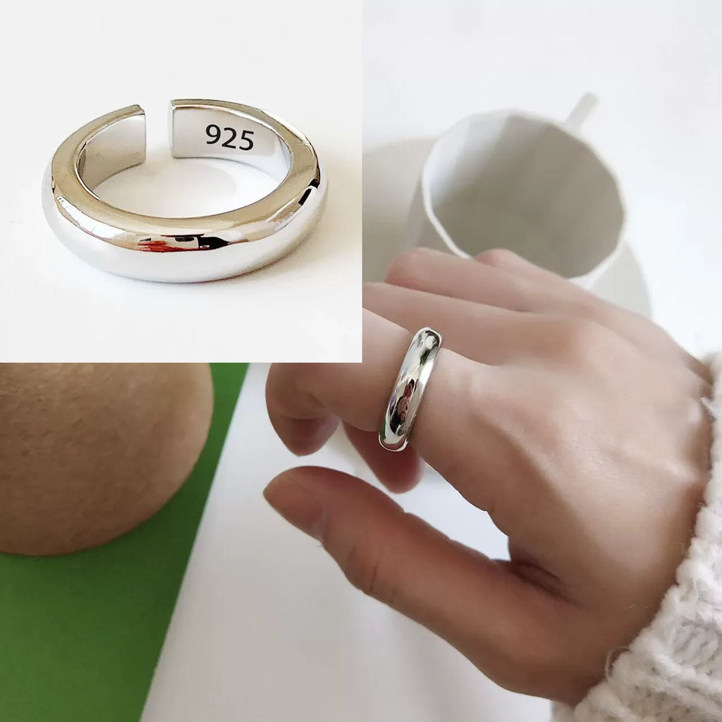 Women's 925 Sterling Silver Hollow Out Flower Ring