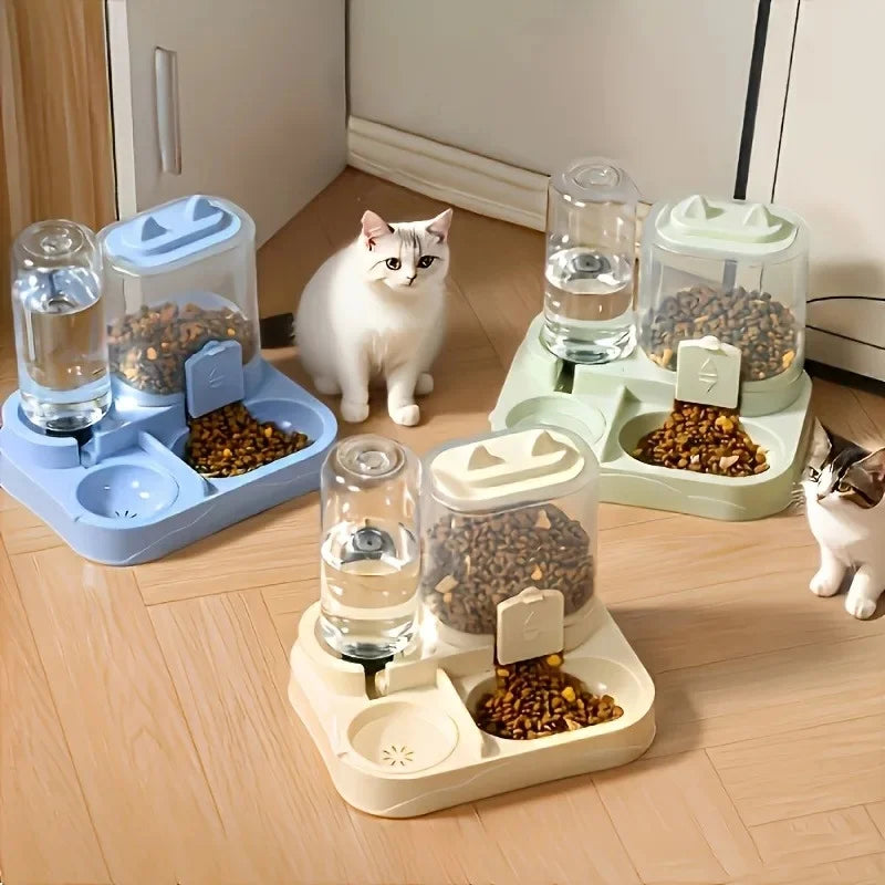 Automatic Pet Feeder and Water Dispenser Set