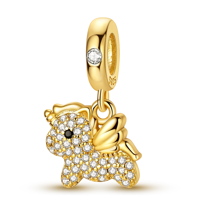 Women's 925 Sterling Silver Cubic Zircon Charms Beads