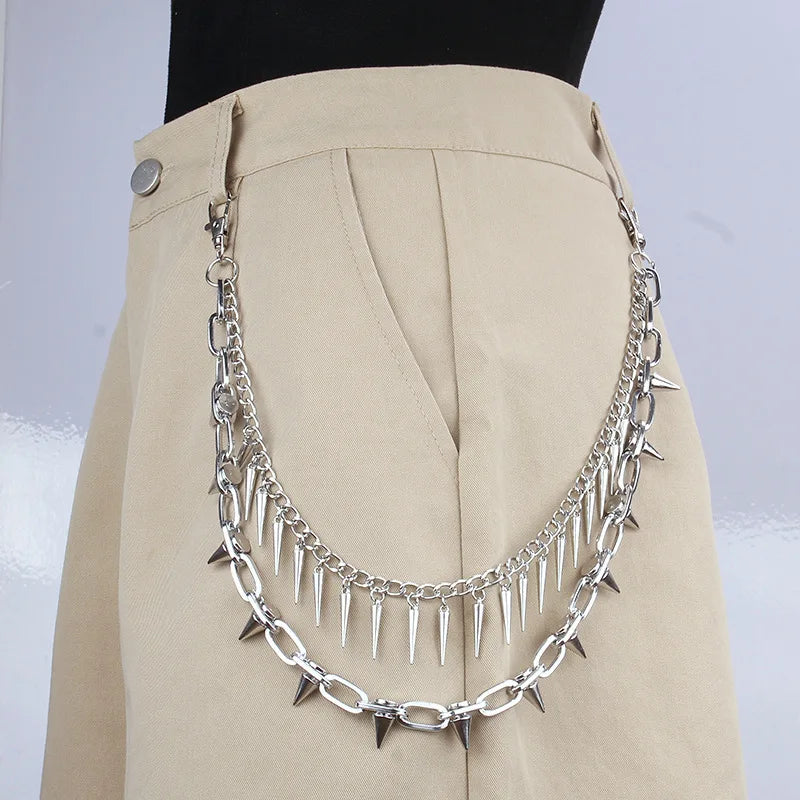 Unisex Zinc Alloy Punk Multilayer Pants Chain