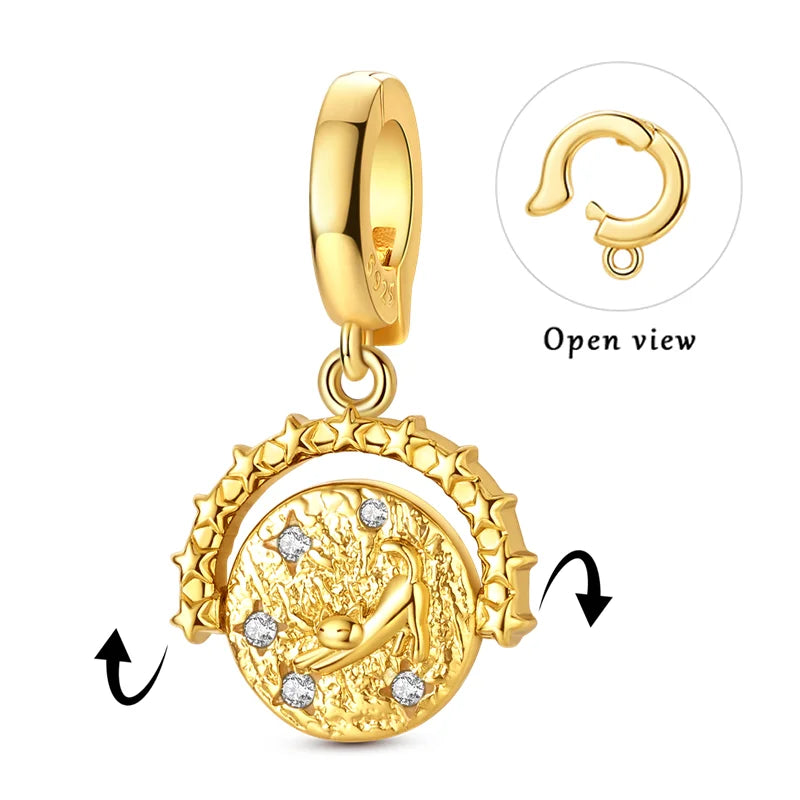 Women's 925 Sterling Silver Cubic Zircon Charms Beads