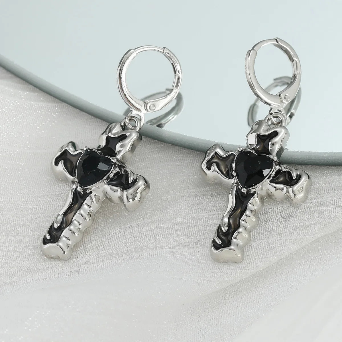 Women's Zinc Alloy Opal Hoop Earrings