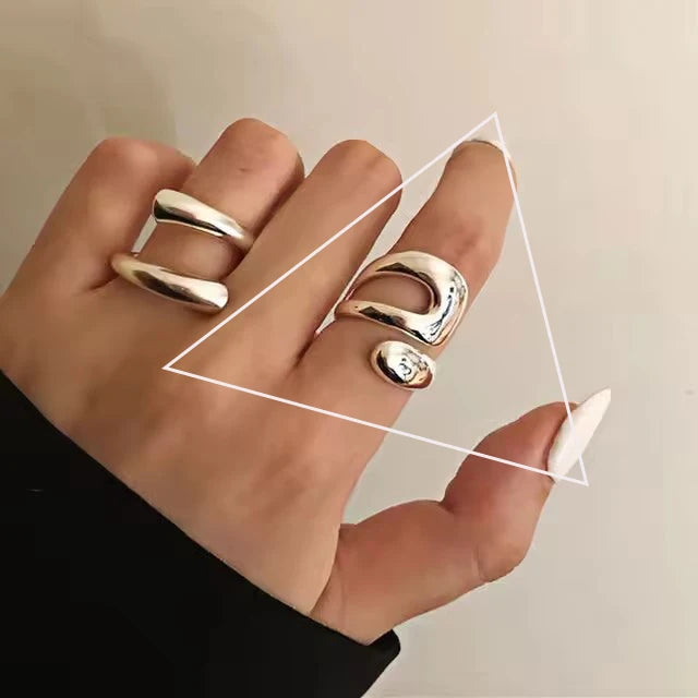 Women's 925 Sterling Silver Hollow Out Flower Ring