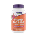 Now Supplements Vitamin D3 K2 1000 IU/45 mcg Cardiovascular Support Supports Bone Health 180 Vegetarian Capsules - Vegan Gluten Free Kosher Vitamin D3 and K2 Supplements (Pack of 1)