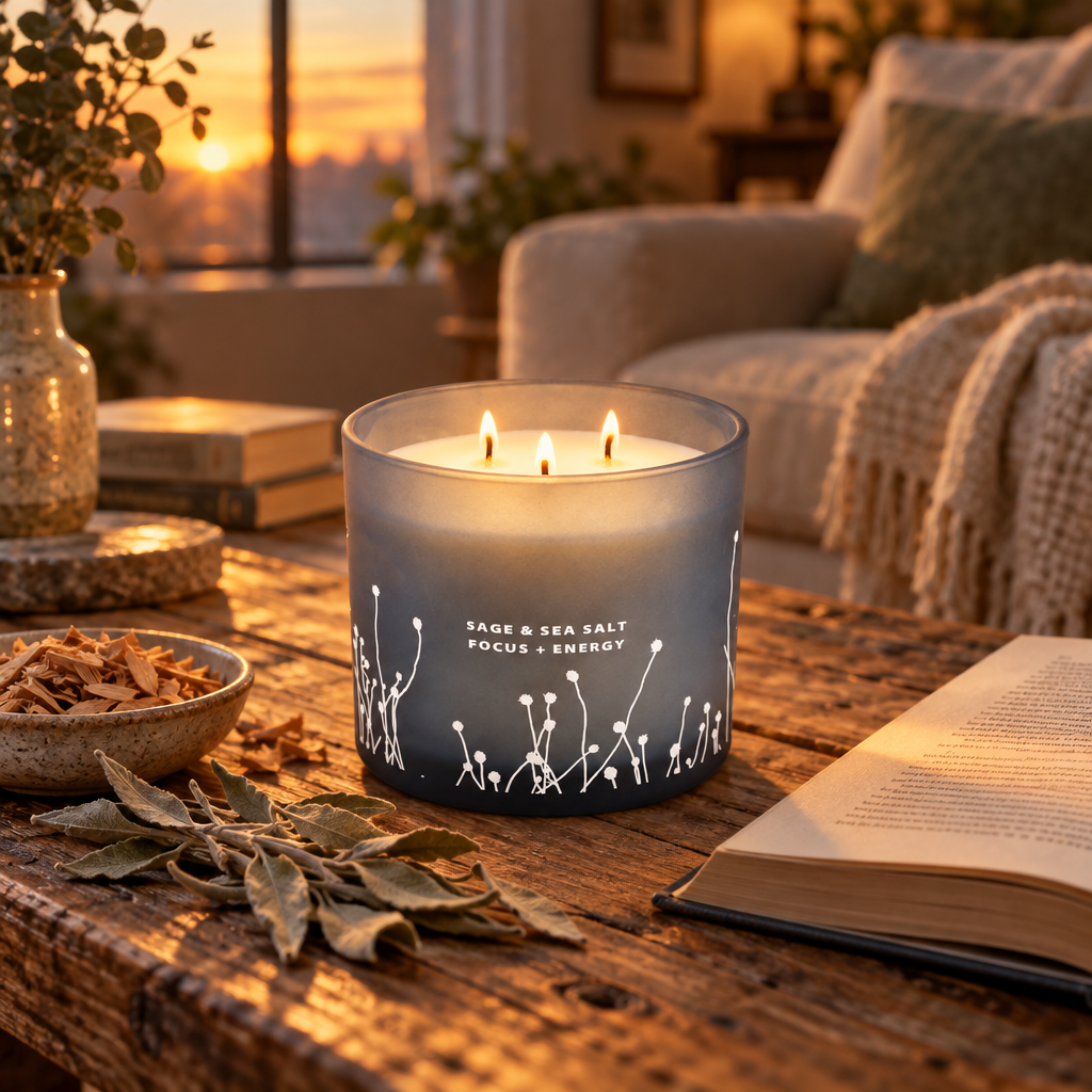 Handmade Sage Sea Salt Candle