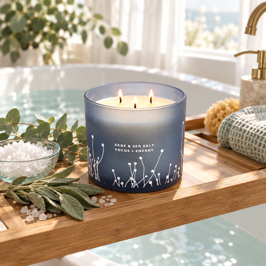 Handmade Sage Sea Salt Candle