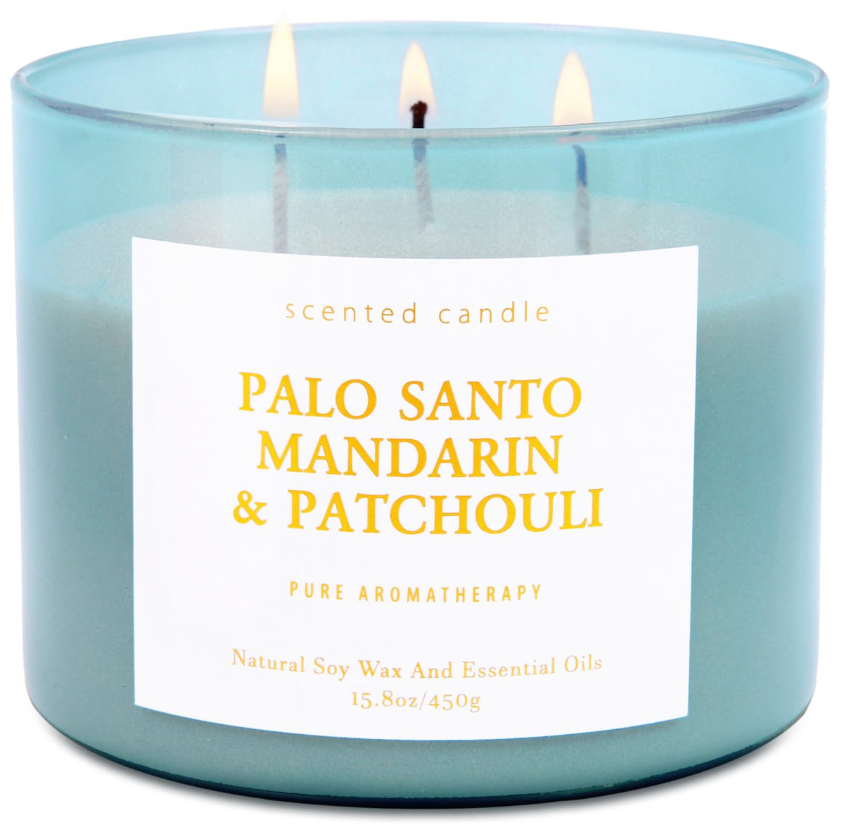 Handmade Palo Santo Mandarin Patchouli Candle  Natural Soy Candle