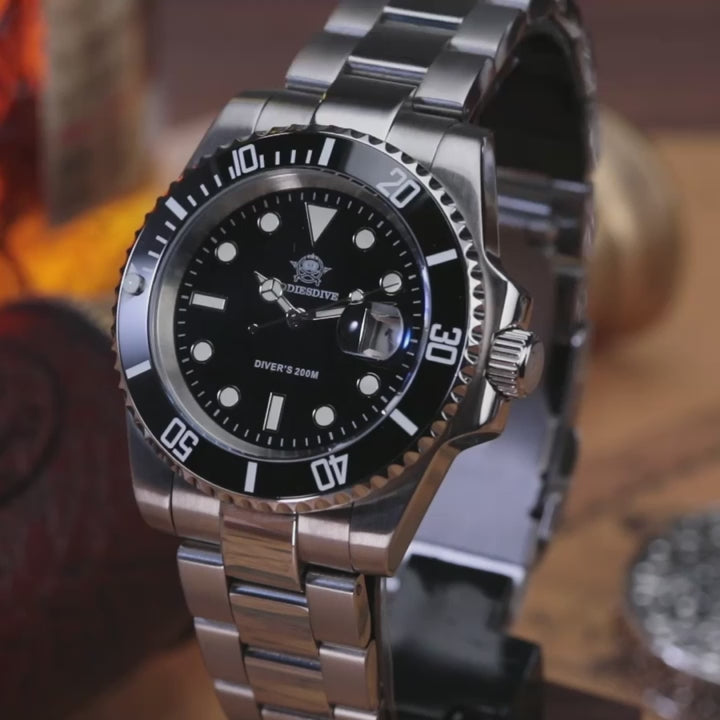 Men's Stainless Steel Business Leisure Quartz Diver Watch