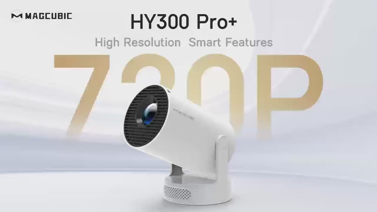 HY300 Pro+ Mini Projector Android 14 720P WiFi 6 Bluetooth 5.4