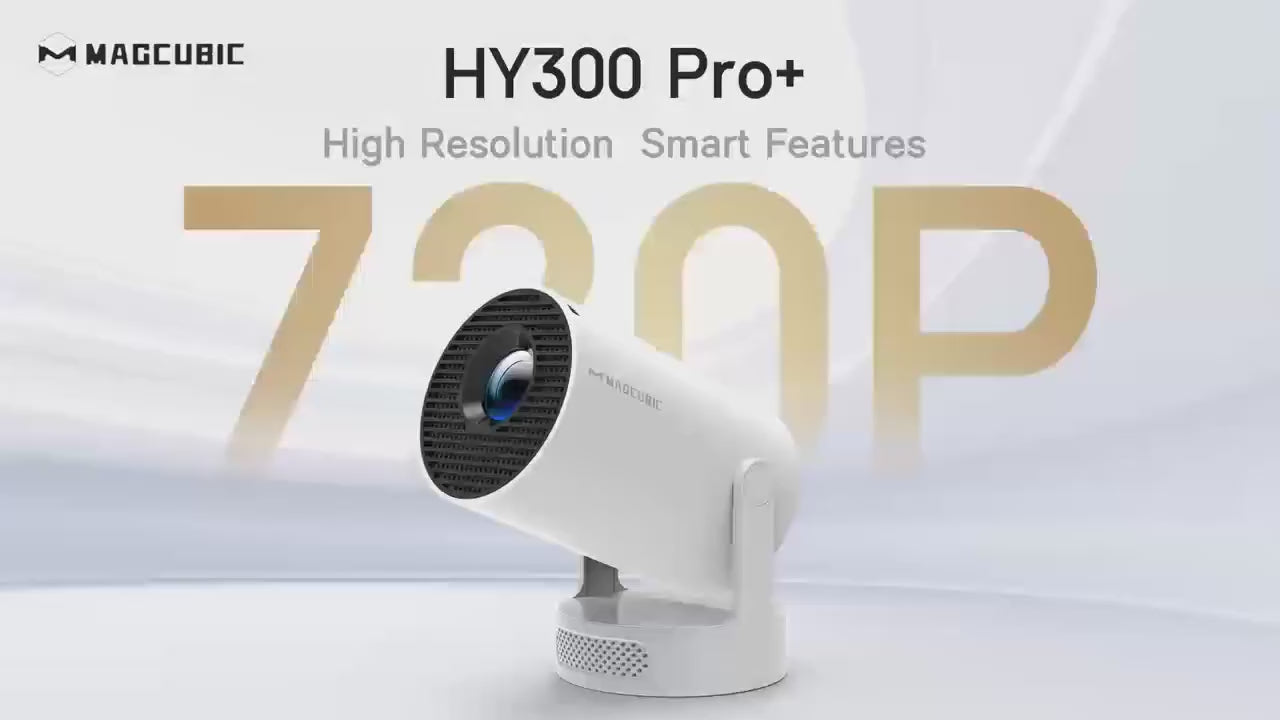 HY300 Pro+ Mini Projector Android 14 720P WiFi 6 Bluetooth 5.4