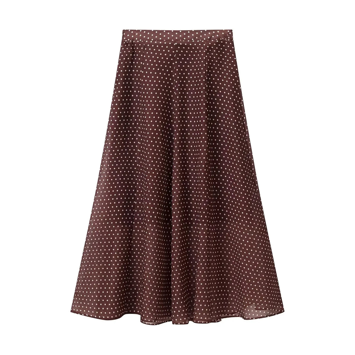 KONDALA Vintage Polka Dot Women Sets Chiffon Bow Tie Loose Blouses Loose Long Skirts Fashion 2026 Spring Summer Holiday Suits